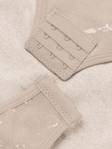 Adjustable Strap Shapewear Bodysuit, High Elasticity Waist Cincher Butt Lifter Bodysuit - Apricot - View 8