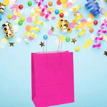 Papel kraft rojo rosado de gran tamaño, 26 x 32 x 12 cm - Rojo - Ver 4