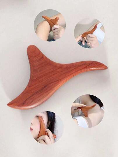 Wooden Trigger Point Massager, Widely Used For Head, Neck, Hand, Waist, Calf, Leg And Foot Massage; Compact Yet Powerful Triangular Massager, Ideal For Back Massage, School, Back-To-School, Travel, Travel Essential, Home Essential, Massage Tool, Massage