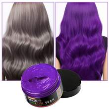 GOIPLE One-Time Hair Dye Wax, Long-Lasting Temporary Hair Dye Wax, DIY Hair Dye Cream, Easy To Wash, Hair Dye Mud, Suitable For Skin, Hair, Beard, Daily, Party, Cosplay, Halloween, Unisex (Black/White/Purple/Purple Pink/Orange/Blue/Purple/Red/Yellow/Dark Gray/Green) - 彩色 - 查看 18