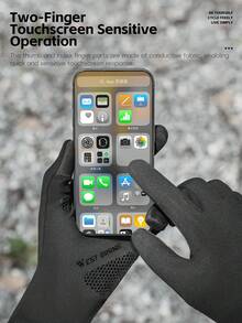 WEST BIKING قفازات ركوب الدراجات من ويست بايكينج للخريف/الشتاء، مبطنة حرارية دافئة ناعمة كاملة الأصابع، قفازات لمس الشاشة لدراجات الطرق، قفازات طويلة الأصابع