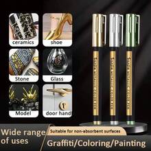 10 قطعة/مجموعة أقلام تحديد معدنية متعددة الألوان، حبر مائي سلس للكتابة والرسم على البلاستيك والسيراميك والزجاج وبطاقات التهنئة وغيرها - متعدد الألوان - مشاهدة 4