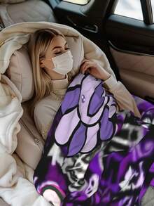 Kawss Merch Kawaii Kaw Blanket For Men Women Warm Cozy Fluffy Throw Blankets For Bed - 黑色 - 查看 4