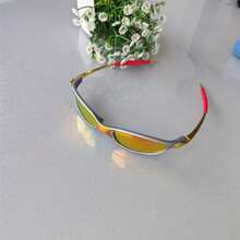 Colorful Sunglasses, Juliete-M Fashion, All-Match Unisex, Metal Temples, Plastic Frame. - 24K Red - View 3