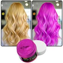 GOIPLE One-Time Hair Dye Wax, Long-Lasting Temporary Hair Dye Wax, DIY Hair Dye Cream, Easy To Wash, Hair Dye Mud, Suitable For Skin, Hair, Beard, Daily, Party, Cosplay, Halloween, Unisex (Black/White/Purple/Purple Pink/Orange/Blue/Purple/Red/Yellow/Dark Gray/Green) - 彩色 - 查看 23