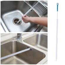 5PCS Sink Drain Overflow Cleaning Brush Sewer Hair Catcher Plug Hole Remover Tool - Blue - View 8