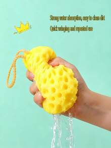 Honeycomb Sponge Bathing Ball Ultra-Soft Bath Ball Does Not Fall Apart, Durable, Enlarged Bath Rub, Bathing Artifact - Multicolor - View 5