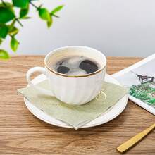 Wedding Napkins, 3-Ply Gold Foil Dinner Napkins Mr And Mrs Cocktail Napkins, Folded 5 X 5 Disposable Napkins For Wedding Dinner Party Bridal Anniversary, 20Pcs - Beige - View 4