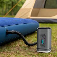 Bomba eléctrica portátil multifuncional, inflador/desinflador con luz LED, batería de alta capacidad de 1200mAh para mayor tiempo de funcionamiento, recargable por USB, ideal para bolsas de vacío, colchones de aire y anillos de natación, conveniente para viajar - Multicolor - Ver 8
