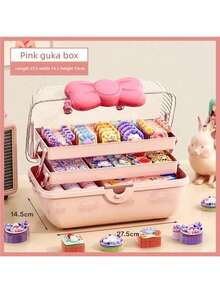 Bow Hair Accessory Storage Box, Cute Hair Clips, Hair Pins, Jewelry, Cosmetics, Dust-Proof Storage Box - Multicolor - View 10