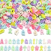 200pcs Pastel Mix Letter Beads Acrylic Alphabet Pendant Charm For Jewelry Making DIY Bracelet Necklace Earrings (Color: Mixed) - Multicolor - View 1
