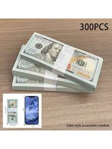 100pcs/Set Realistic Prop Money, Small Size Fake US Dollar Bills For Education, Learning, Birthday, Wedding, Bar, Cash Register Toys, Movie/TV Props - Create Fun And Realistic Atmosphere - Multicolor - View 6