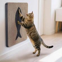 Wall - Mounted Scratcher U2013 Vertical Scratch Pad, Cute Furniture Protector Wall, Glass, Wood Tile, Yellow - 黃色 - 查看 1