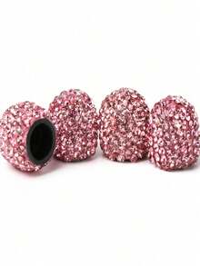 Diamond-Studded Tire Valve Stem Caps, Creative Diamond Tire Valve Stem Caps, Modified Tire Valve Stem Caps - Blue - View 9