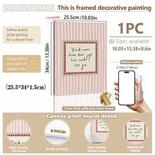 Tranh canvas treo tường 1 tấm, thích hợp cho phòng trẻ em, "Em yêu, em sẽ không bao giờ biết anh yêu em nhiều đến thế nào." Trang trí phòng bé màu hồng và xanh lá cây, tranh tường sọc ấm áp, thích hợp cho phòng trẻ sơ sinh - Sản phẩm in vật lý - Áp dụng cho: Trang trí phòng trẻ em, trang trí phòng trẻ sơ sinh, trang trí phòng chơi, trang trí trường mẫu giáo, trang trí phòng bé trai/bé gái, chống thấm nước. Quà tặng trang trí tiệc, thích hợp cho sinh nhật bé gái, phòng ngủ bé gái, đồ dùng cho bé, quà tặng bé trai, trang trí phòng trẻ sơ sinh. - Nhiều màu - Xem 14