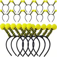 8pcs Bee Antenna Headbands, Bee Hairbands, Women's Headbands, Suitable For Women's Birthday Party Supplies, Fashion Movie Star Series, Party Headwear, Party Hats, For Role Play, Halloween, Costume Party And Graduation - Multicolor - View 1