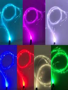 Rechargeable LED Fiber Optic Whip - 7 Light Effects, 36 Modes, 360° Swivel Super Bright | Concert Dance/Belly Dance, Raves/Parties/EDM, Birthday Valentine's Gift - 發光鞭子 - 查看 9