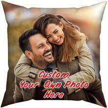 Customized Printed Pillowcase With Personalized Couple Photo Pattern, Anniversary Gift, Home Decor Cushion Cover, Custom Photo Gift For Family And Friends - Multicolor - View 8