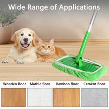 4-Piece Set Of Washable Fiber Mop Pads, Reusable And Compatible With Standard Mops, Suitable For Living Rooms, Bedrooms, Bathrooms, Kitchens, Multifunctional Cleaning Tools - 綠色 - 查看 11