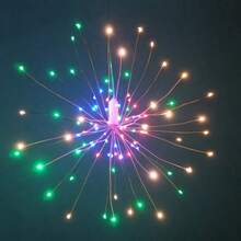 4pcs Solar Hanging Firework Lights 480 LED Solar Powered Outdoor Sparkling Starburst Sphere Lights 8 Modes Fairy Light For Patio - màu sắc - Xem 10