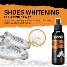 AKSGRP 120ml Shoe Whitening & Cleaning Spray | No Scrubbing Needed, Brightens Leather, Canvas, Mesh, Midsole, Heel Edges, Spray-On Whitening, No Rinsing, No Sticky Residue