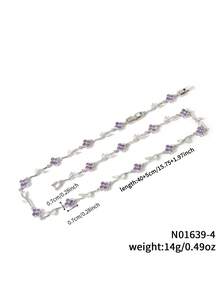 1 chiếc vòng cổ hình hoa và lá sang trọng, vòng cổ thời trang - Nhiều màu - Xem 12