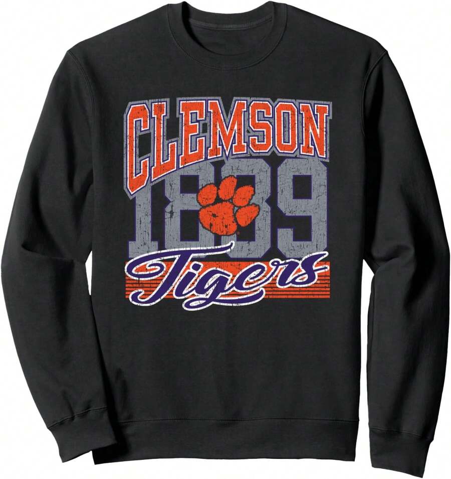 Clemson Tigers Vintage 90's Rise Black Officially Licensed Sweatshirt - màu đen - Xem 1