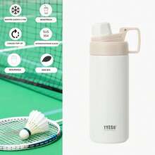 TYESO 900ML (30OZ) Vacuum Insulated Water Bottle With Carrying Handle, Iridescent Colors. Stainless Steel Coffee Cup With Straw, Thermal Bottle, Thermal Cup, 100% Leak-Proof, Keeps Temperature For 24 Hours For Hot/Cold Drinks Or 10 Hours For Hot Drinks. Suitable For Water, Iced Tea, Coffee, Smoothies And Other Beverages. An Ideal Choice For Festive Or Birthday Gifts. - 白色的 - 查看 12