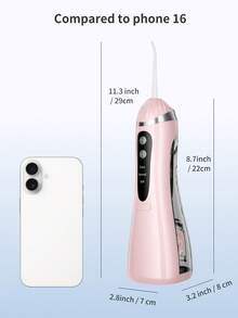Irrigador oral portátil inalámbrico recargable con 3 modos, limpiador dental a chorro de agua apto para viajes y uso en el hogar