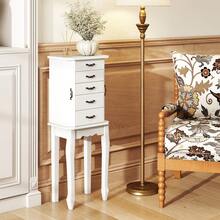 Jewelry Wood Cabinet Armoire Storage Box Chest St& Organizer Christmas Gift - White - View 4