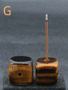 1个天然石香炉，方形香架，天然石工艺装饰品，迷你香炉底座，香炉装饰，房间装饰，卧室配件，家居用品，适用于万圣节、恐怖、秋季、节日、圣诞节、冬季等场合 - 彩色 - 查看 12