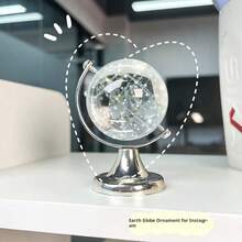 Mini Transparent Desktop Globe Ornament, Ideal Gift For Christmas, Birthday, Easter, Perfect Gift, Holiday - Multicolor - View 5