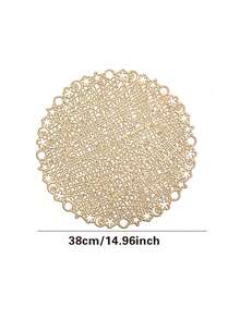 1/4/6pcs Star & Moon Woven Placemats, Suitable For Dining Table Decor, Party Tablecloth, Holiday Event - Multicolor - View 6