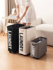 1 giỏ đựng quần áo bẩn gấp gọn có bánh xe, giỏ đựng quần áo bẩn dung tích lớn, giỏ giặt di động trong nhà, hộp đựng thảm tập yoga. - Nhiều màu - Xem 2