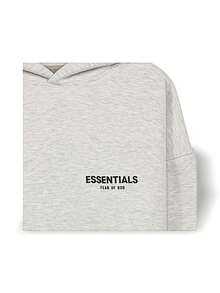 Essentials Unisex Hoodie Sweat Absorption Breathable Warmth Versatile Solid Easy To Wash Quick Dry Outdoor Daily School Unisex Dark Oatmeal 192BT212112F - Beige - View 3