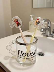 2个装可爱小狗图案便携式牙刷套，小狗图案，旅行牙刷收纳盒，便携式牙刷头保护夹，牙刷收纳夹，牙刷保护套，便携式牙刷盒，旅行便携式洗牙刷盒，旅行防尘牙刷头套，送给爱人、朋友、家人、老师、旅行爱好者的最佳礼物，居家必备