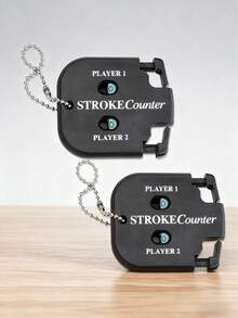 1 pieza Conjunto de contador de puntaje de golf, marcador de puntuación para 2 jugadores, contador de golf digital portátil, cuentakilómetros deportivo portátil, adecuado para anotadores de partidos de golf, accesorios de golf - Multicolor - Ver 2