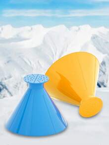 2pcs Windshield Snow Removal Cone-Shaped Ice Scraper Tool, Car Snow Scraper, Ice Scraper