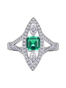 1 Stück glamouröser Kubikzirkonia-Ring für Frauen, Hochzeit, Verlobung, Valentinstag, Partygeschenk - 1# - Übersicht 2