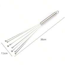 Batedor de Aço com Bola de Aço, Batedor de Ovos Manual de Aço Inoxidável, Utensílio de Cozinha para Assar Batedor