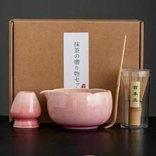 1 pieza/4 piezas/7 piezas Juego de té Matcha con tazón de té verde en polvo cocido en horno japonés, batidor Matcha, cuchara Matcha, cepillo Matcha - Multicolor - Ver 13