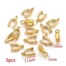 5个防水不锈钢镀金扣环吊坠连接器，用于珠宝制作DIY - 1826 - 查看 20