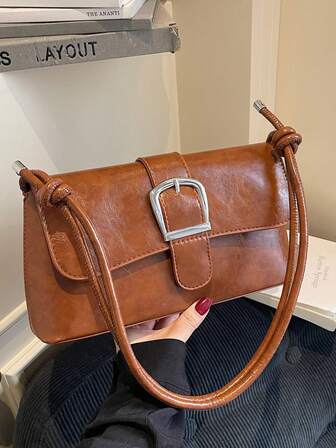 Vintage Style Handbag For Women, New Winter Fashion Simple Shoulder/Underarm/Crossbody Bag, Versatile For Commuting