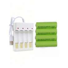 1.2V-2000mAh AAA 和 AA 高容量可充电电池，USB 专用充电器（此充电器仅适用于为这些电池充电），适用于万圣节、圣诞节、花园串灯