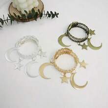 1件星月复古金属窗帘绑带 - 耐用锌合金材质，斋月装饰，优雅家居装饰，适用于客厅、卧室、书房 | 复古风格 | 客厅窗帘 - 彩色 - 查看 1