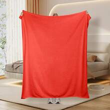 Plain-Colored Simple Daily Blanket,Super Soft Flannel Printed  Blanket,As Birthday Gifts, Family, Wedding, Souvenir Blankets, Polyester Blankets Suitable For All Seasons, Washable, Machine Washable, Lightweight, Breathable, Comfortable, Warm, Unique, 280gsm For Him, Her Personalized Ideal Gifts For Her, Him, Family, Boyfriend, Girlfriend, Father, Family, Mother, Lover, Daughter, Son, Grandfather, Grandmother, Friend, Classmate, Pet.   Perfect Nap, Camping, Travel, Home, Daily Life, Office Decoration, Birthday, Anniversary, Valentine's Day, Thanksgiving, Christmas, Halloween, Mother's Day, Father's Day, Wedding, New Year Gifts ,Sofa,Bed,Car,Bedroom,Living Room,Office,  Outdoor Camping, Beach,Wall Decoration - 多色10 - 查看 1