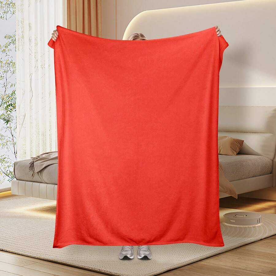 Plain-Colored Simple Daily Blanket,Super Soft Flannel Printed Blanket,As Birthday Gifts, Family, Wedding, Souvenir Blankets, Polyester Blankets Suitable For All Seasons, Washable, Machine Washable, Lightweight, Breathable, Comfortable, Warm, Unique, 280gsm For Him, Her Personalized Ideal Gifts For Her, Him, Family, Boyfriend, Girlfriend, Father, Family, Mother, Lover, Daughter, Son, Grandfather, Grandmother, Friend, Classmate, Pet. Perfect Nap, Camping, Travel, Home, Daily Life, Office Decoration, Birthday, Anniversary, Valentine's Day, Thanksgiving, Christmas, Halloween, Mother's Day, Father's Day, Wedding, New Year Gifts ,Sofa,Bed,Car,Bedroom,Living Room,Office, Outdoor Camping, Beach,Wall Decoration - 多色10 - 查看 1