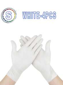 Guantes desechables de nitrilo sin polvo, talla: S, M, L, XL, guantes de limpieza doméstica duraderos, adecuados para cocina, baño, limpieza, manipulación de alimentos, tatuaje, belleza, tinte para el cabello, mascotas, salones, suministros de limpieza, electrodomésticos pequeños (negro, blanco, rosa claro) (sin caja de embalaje) - Multicolor - Ver 16