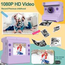 Children's Camera Is Ready To Take Photos, 48 Megapixel Digital Camera, Preferred For Birthday Gifts, 1080P Instant Printing Camera For Selfies, Built-In 32GB SD Card With Stickers For DIY, Suitable For Boys And Girls, Suitable For 6+Year Old Boys And Girls During The School Season And Birthday Gifts, Children's Camera, Children's Specific Camera