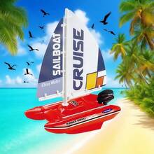 1pc Remote Control Speedboat Toy, Water Toy For Bath, Outdoor Sports Interactive Game Electronic Toy, Spiral Propulsion, Suitable For Boys And Girls, Birthday, Christmas, Halloween Gift